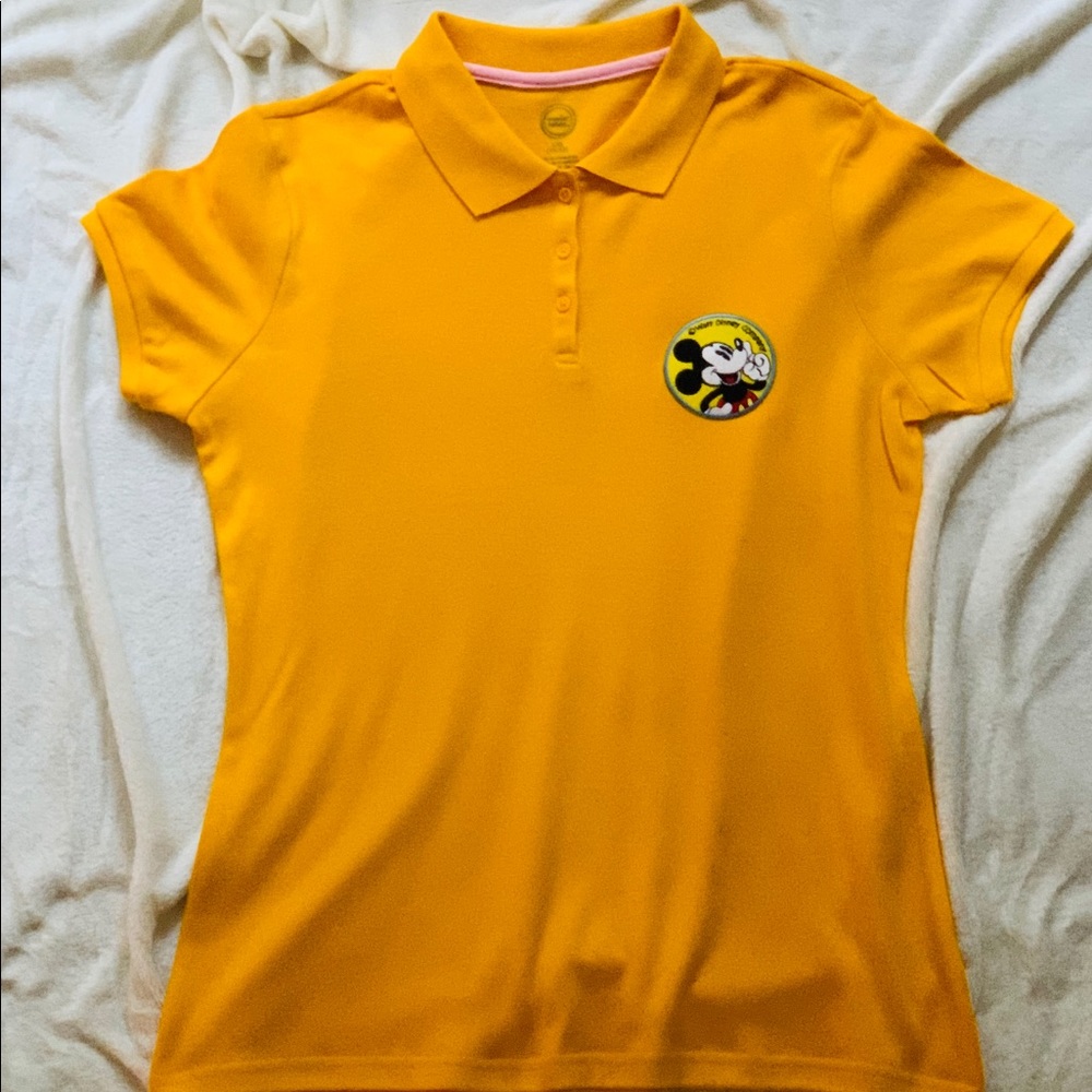 Boys Yellow Polo with Mickey Mouse & Company Patch